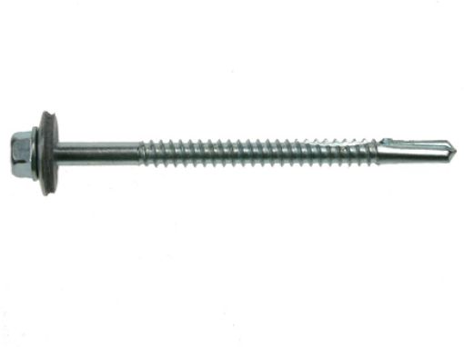 Picture of 5.5 x 25 16mm Washer Hex Tek Roofing Self Drill Screws Bzp