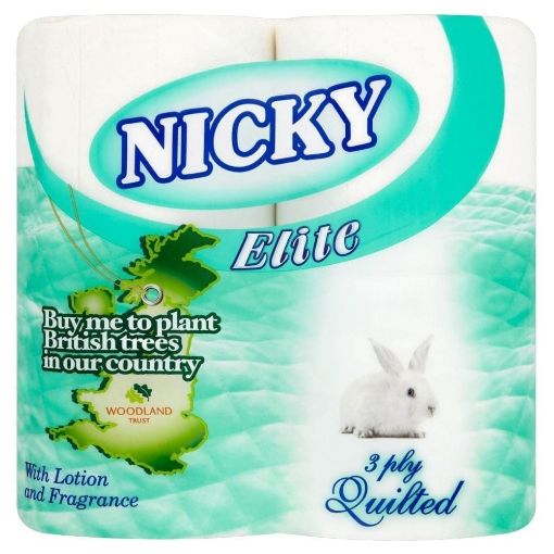 Picture of Nicky Elite Toilet Rolls 3ply White