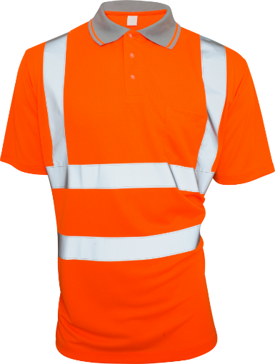 Picture of Hi Vis Orange Polo Shirt - Rail Spec. - L