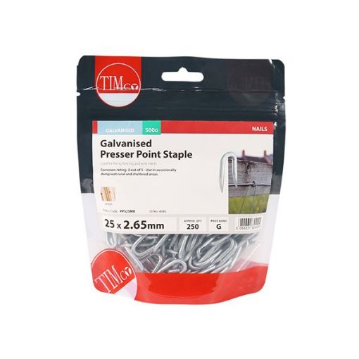 Picture of 25mm x 2.65mm Galvanised Staples