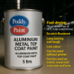 Picture of Poddy Paint Aluminium Metal Top Coat Paint 5ltrs 9006