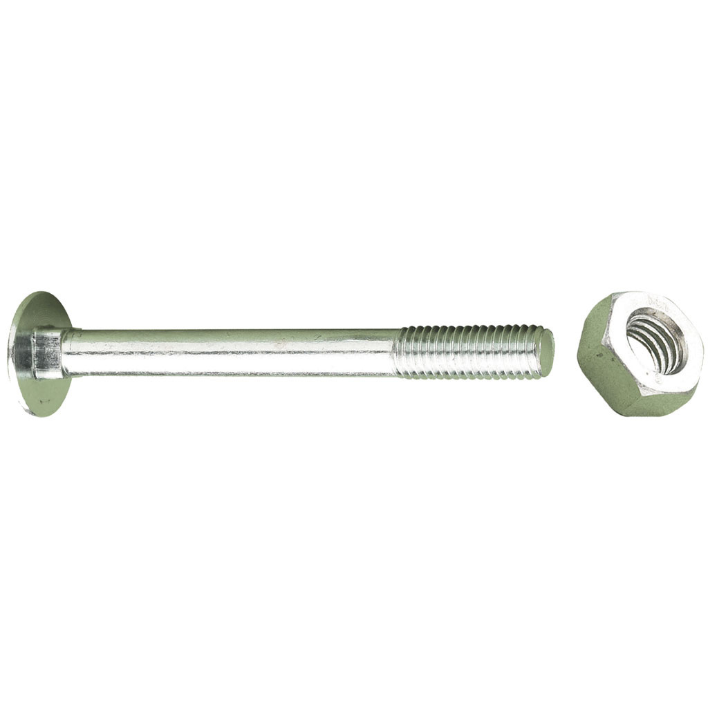 M10 x 200 Cup Square Coach Bolt 4.8 DIN603/555 Bzp